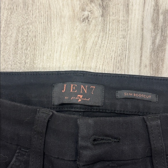 Jen7 for 7 for all mankind Black Flared Pants with Gold Button Accents  NWT 6 - Picture 2 of 8